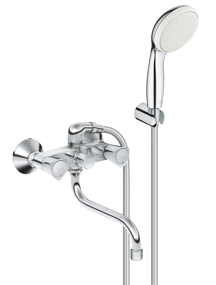 Смеситель Grohe Costa S (2679210A) для ванны с длинным изливом, с душевым набором, хром