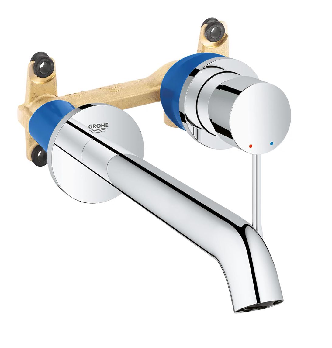 Настенный смеситель для раковины Grohe Essence, излив 230 мм., в комплекте со встроенной частью, хро