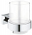 Стакан стеклянный Grohe Essentials Cube (40755001) с настенным держателем, хром