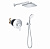 Душевая система с тропическим душем Grohe BauEdge Tempesta 250 Cube,(SET0210), хром.