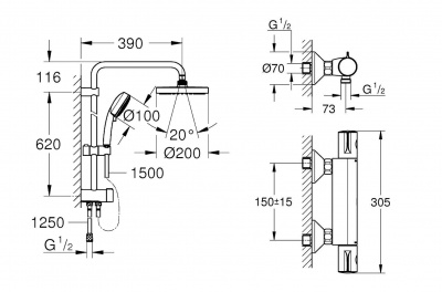 Grohe Bau Curve SET322