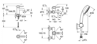 Grohe Bau Classic SET648