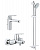 Комплект смесителей для ванной 3 в 1 Grohe Eurosmart Cosmopolitan с душевым гарнитуром Euphoria, хро