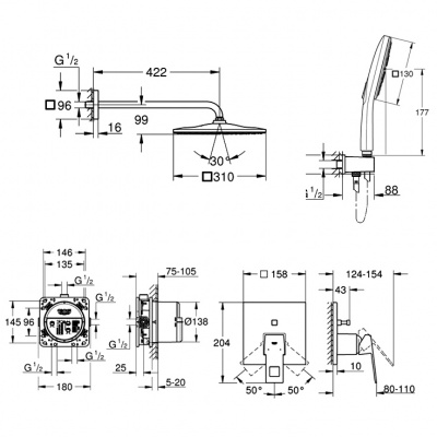 Grohe Eurocube SET105