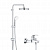Душевая стойка с тропическим душем 210 и смесителем для ванны Grohe BauCurve Flex 60, хром