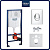 Инсталляция с матовой кнопкой GROHE Rapid SL 4 в 1 Skate Air для любого подвесного унитаза,