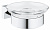 Мыльница стеклянная Grohe Essentials Cube (40754001) с настенным держателем, хром