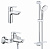 Комплект смесителей для ванной Grohe BauEdge New M с полочкой, хром