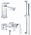 Комплект смесителей Grohe Eurocube с душевым гарнитуром, хром