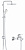 Душевая стойка с тропическим душем 250 и смесителем для ванны Grohe BauCurve 90, хром