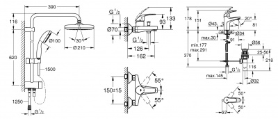 Grohe Bau Curve SET641
