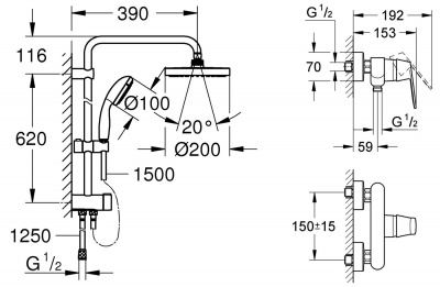 Grohe Eurosmart Cosmopolitan SET380