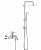 Душевая стойка с тропическим душем и смесителем для ванны Grohe BauClassic Rustic 60, хром