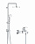 Душевая стойка с белым тропическим душем и смесителем для ванны Grohe BauCurve 60, хром