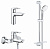 Комплект смесителей для ванной Grohe BauLoop New M-Size с полочкой и донным клапаном, хром