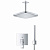 Душевая система с потолочным тропическим душем Grohe Eurocube 250 Professional, хром