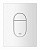 Кнопка смыва Grohe Arena Cosmopolitan пневматическая для инсталляции Grohe Rapid SL, альпийский белы