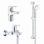 Комплект смесителей для ванной Grohe BauFlow, хром