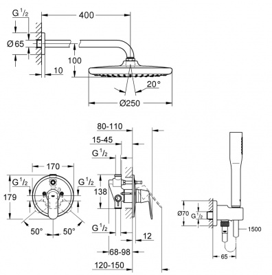 Grohe Eurosmart Cosmopolitan SET228