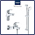Комплект смесителей для ванной Grohe Bau Curve, хром