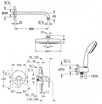Grohe Eurosmart SET245